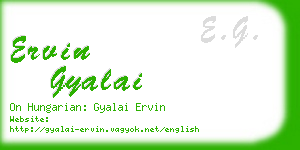 ervin gyalai business card